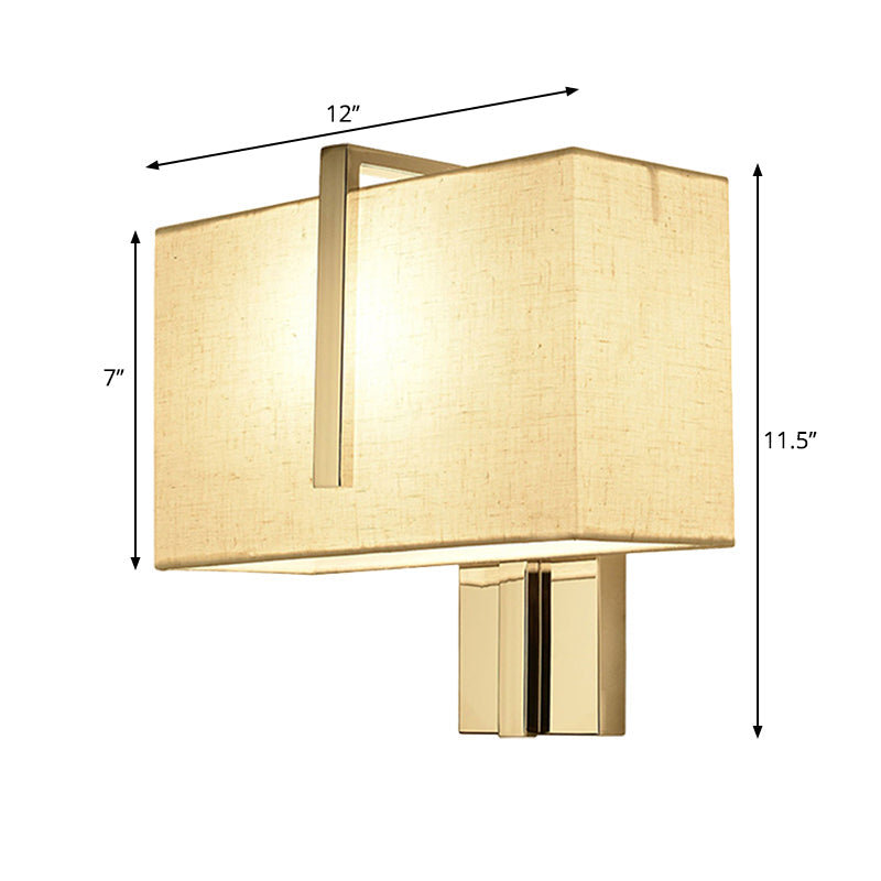 Modern Fabric Led Wall Sconce In Chrome - Stylish Lighting For Living Room