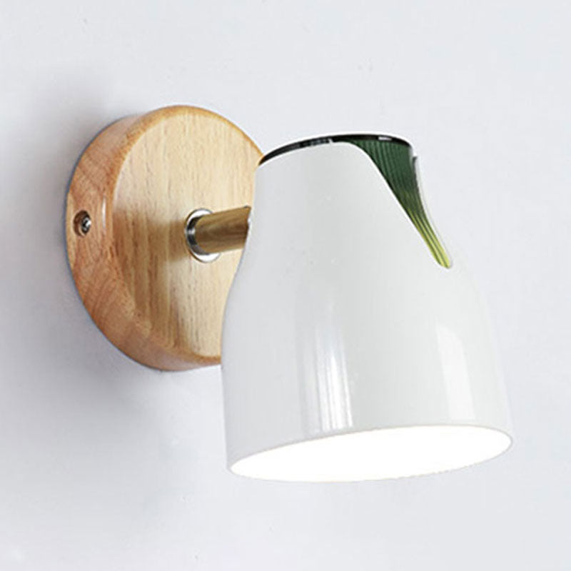 Modern Rotatable Wall Sconce Light With Metallic Bud Shade - Ideal For Kitchen And Cloth Shop