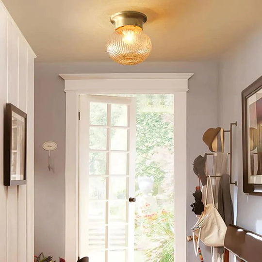 Modern Minimalist Creative All-copper Corridor Aisle Light Stair Balcony Ceiling Lamp