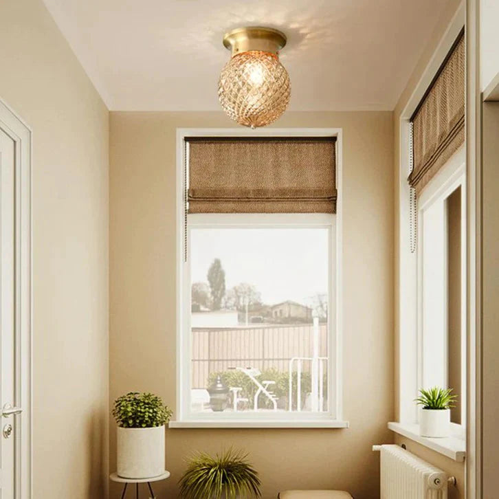 Modern Minimalist Creative All-copper Corridor Aisle Light Stair Balcony Ceiling Lamp