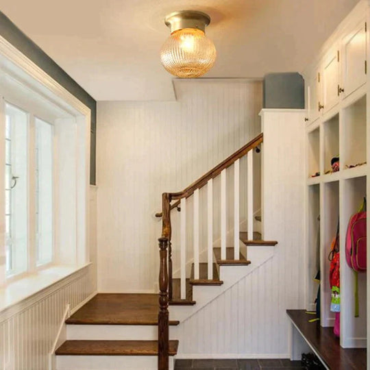 Modern Minimalist Creative All-Copper Corridor Aisle Light Stair Balcony Ceiling Lamp