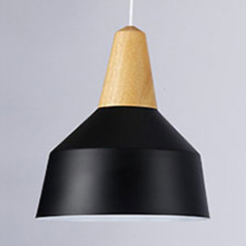 Nordic Style Aluminum & Wood Pendant Light - Perfect for Study Room