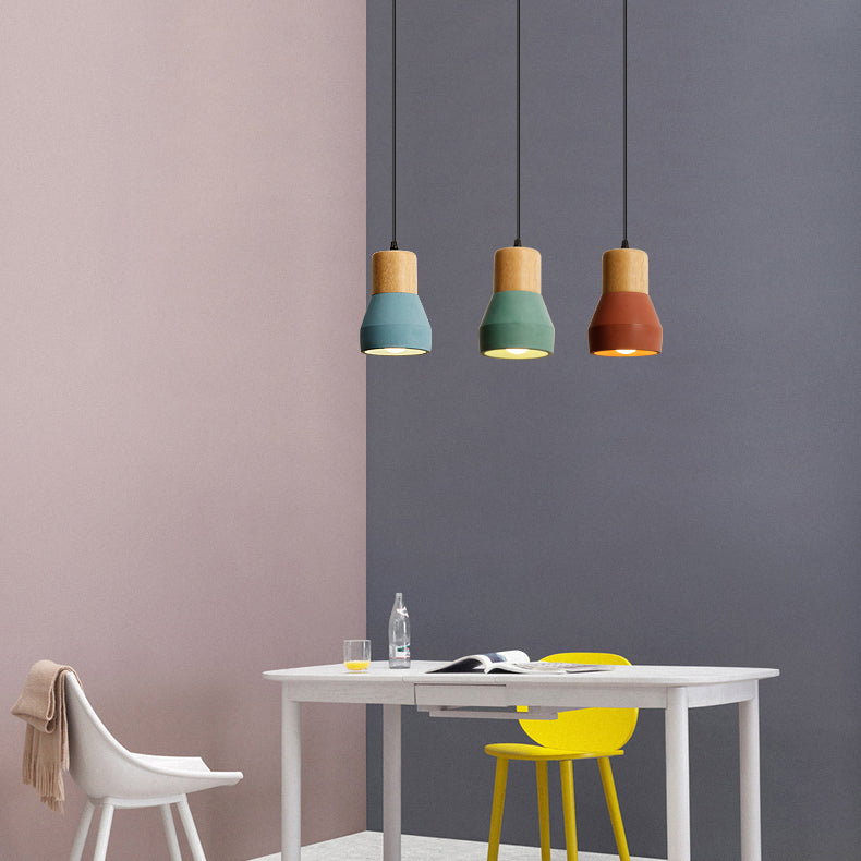 Nordic Style Cement Torch Pendant Lamp for Tea Station - Single Light Pendant