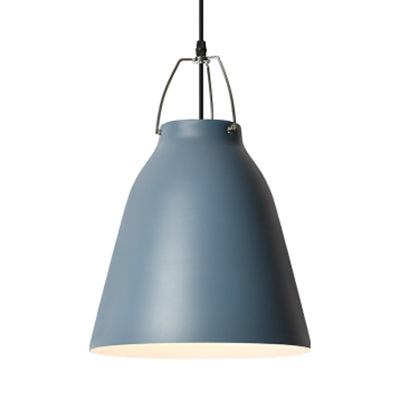 Candy Colored Bucket Hanging Light - Macaron Aluminum Pendant Light (1 light) in Blue/Pink for Office or Kitchen