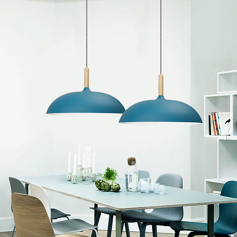 Nordic Aluminum Saucer Pendant Light - Candy Colored, 14"/18" - Perfect for Office