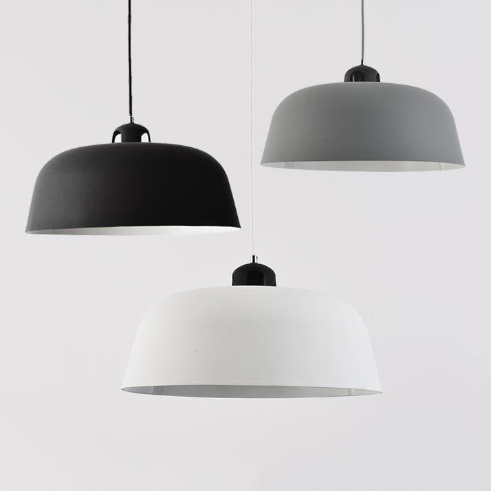 Nordic Monochrome Pendant Lamp - Porch Study Room Barn Hanging Light 10/14 Inch Wide Single-Light
