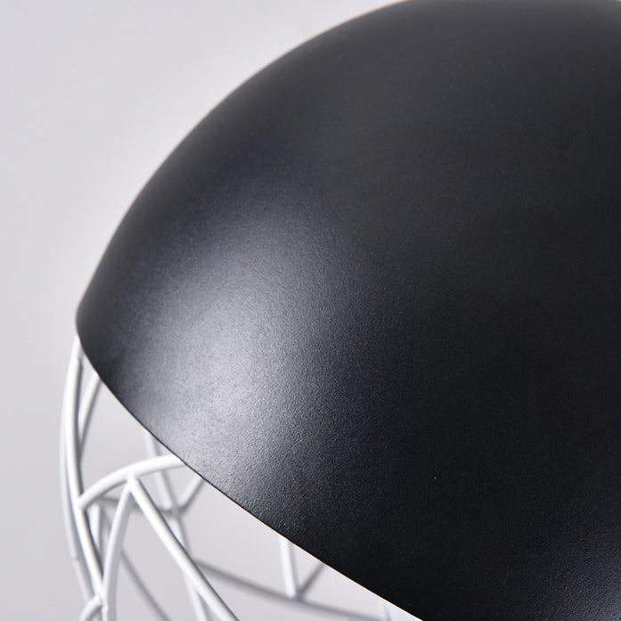 Metal Sphere Pendant Light Fixture - Hollow Design 1-Bulb Contemporary Suspended