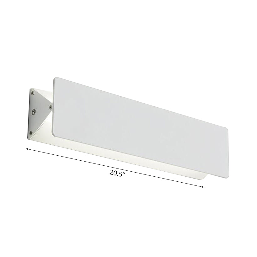 Modernism Style Linear Wall Sconce - Aluminum Led Lamp In White 7/14 Wide