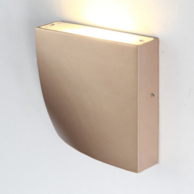 Modern Curved Sconce Wall Light: Metal Led 5.5/10 Width Black/White Living Room Lamp Gold / 5.5