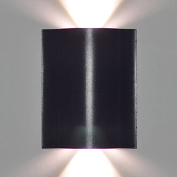 Modern 1/2/3-Light Black Porch Wall Sconce With Wavy Metal Shade And Warm/White Lighting 1 / Warm