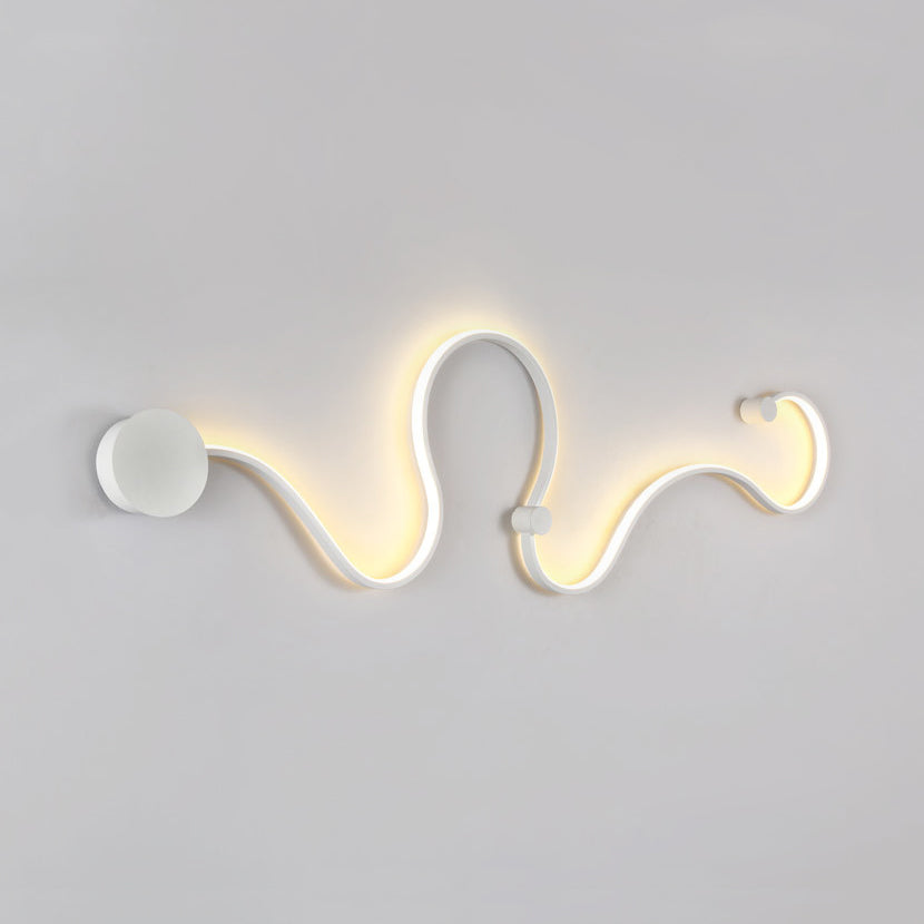 Contemporary Twist Led Wall Sconce - Black/White Warm/White Lighting
