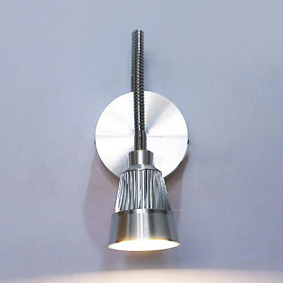 Modern Metal Led Wall Sconce With Adjustable Reading Light In Warm/White Chrome Finish