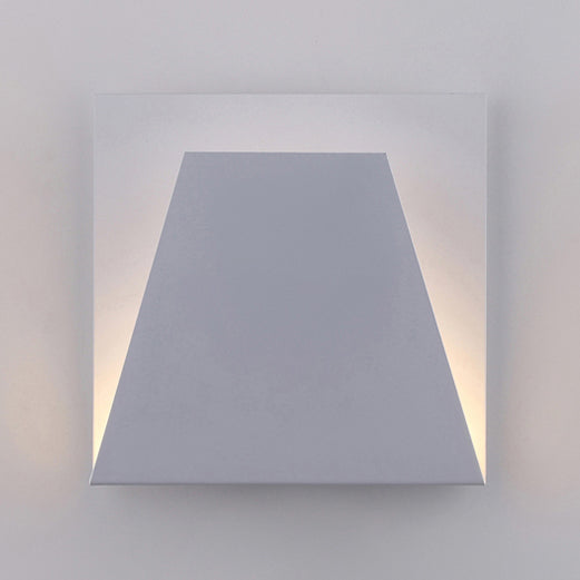 Minimalist Geometric Metal Led Wall Sconce In Warm/White Lighting For Bedroom White / Warm A