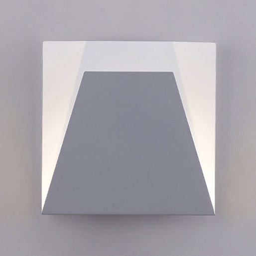 Minimalist Geometric Metal Led Wall Sconce In Warm/White Lighting For Bedroom White / B
