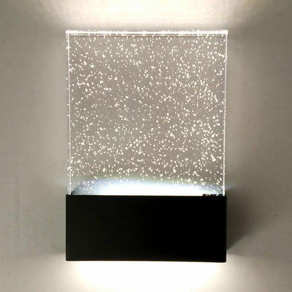 Led Bubble Crystal Sconce: Modern Black/White Wall Light For Living Room Or Hotel