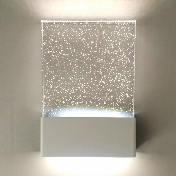 Led Bubble Crystal Sconce: Modern Black/White Wall Light For Living Room Or Hotel