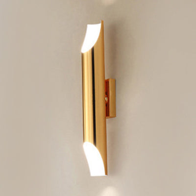 Modern Gold/Black/White Pipe Wall Light Sconce - 2/4 Lights Metal Mounted For Living Room
