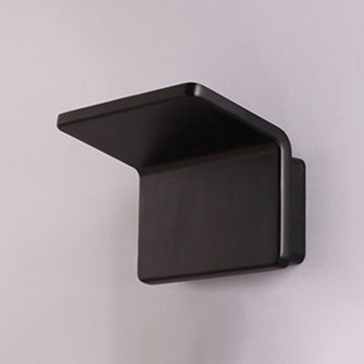 Contemporary Aluminum Led Wall Lamp - 4/8 Wide Bend Square Sconce Light Fixture In Black/White
