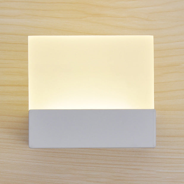 Minimalist Led Acrylic Slab Sconce Light - Warm/White Wall Lighting Solution