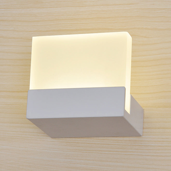 Minimalist Led Acrylic Slab Sconce Light - Warm/White Wall Lighting Solution White / Warm
