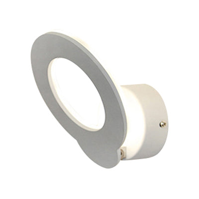 Minimalist Aluminum Led Wall Sconce In Circle/Square Shape - Warm/Natural Lighting White / Natural
