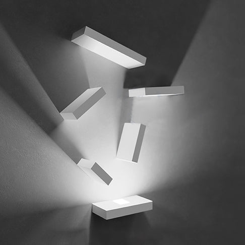 Sleek White Wall Washer Light: Simplistic Metallic Sconce For Stairway Illumination 6 /