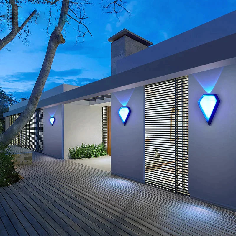 12W Outdoor Waterproof IP65 Diamond LED Wall Light Porch Garden Wall Lamps &amp; Indoor Bedroom Living Room Decoration Lighting Lamp