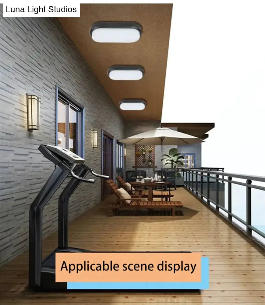 12W 15W Led Waterproof Ceiling Lights Ultra-Thin Elliptic Lamps For Balcony Living Room Kitchen