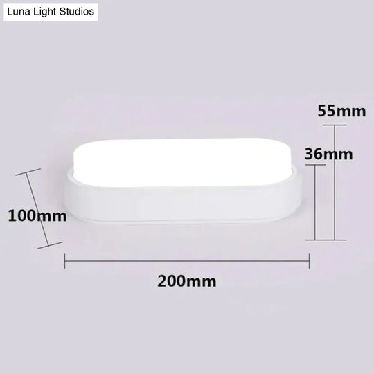 12W 15W Led Waterproof Ceiling Lights Ultra-Thin Elliptic Lamps For Balcony Living Room Kitchen