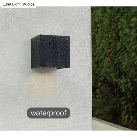 12W Dimmable Cob Modern Brief Cube Adjustable Surface Mounted Led Wall Lamp Outdoor Waterproof