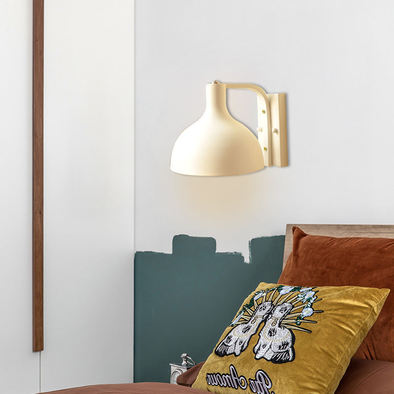 Modern Domed Wall Sconce Light For Entryways And Hallways White
