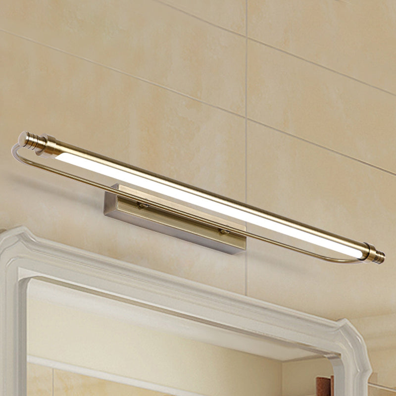 16/21 Tubed Vanity Light Fixture In Bronze With Led Metal And Acrylic Design Warm/White Lighting