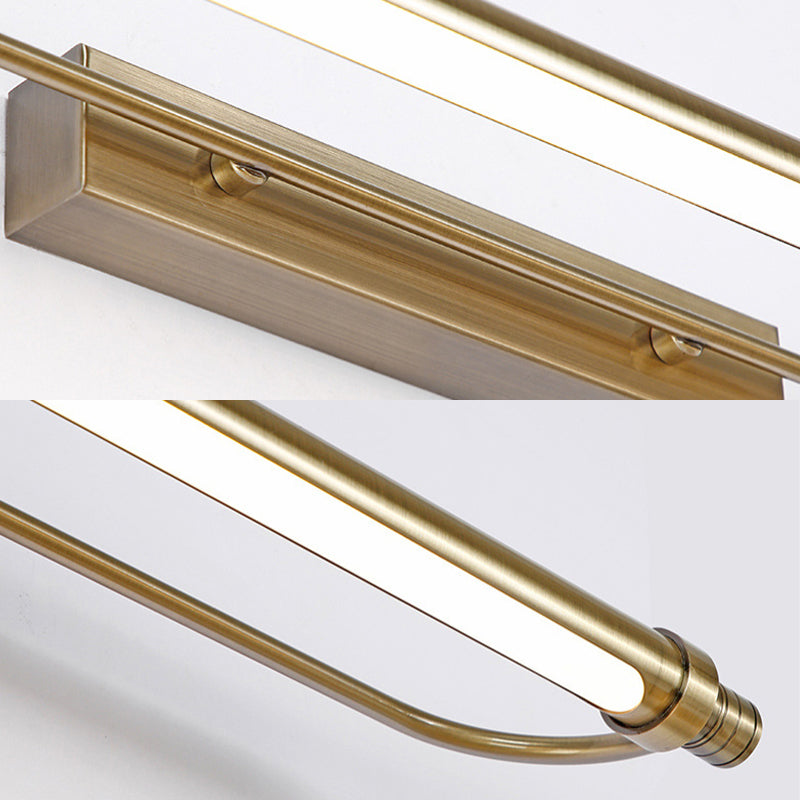 16/21 Tubed Vanity Light Fixture In Bronze With Led Metal And Acrylic Design Warm/White Lighting