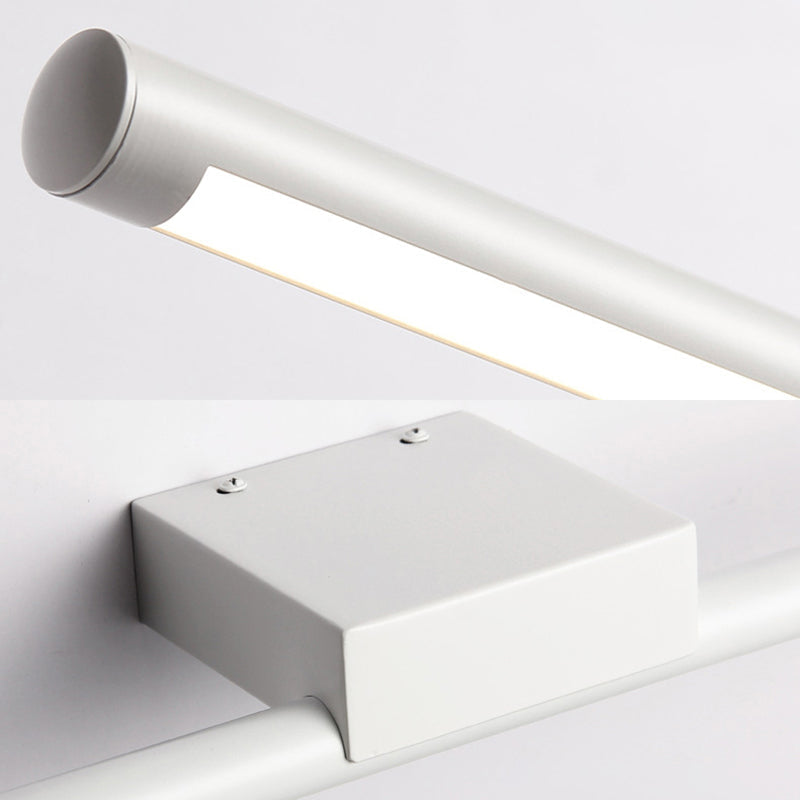 Sleek Led Vanity Lamp With White Acrylic Shade - Warm/White Light 16/19.5 Wide