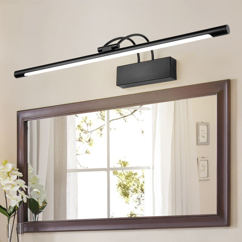 Modern Tubular Led Wall Sconce With Black Finish 18/21.5 W In Warm/White Light