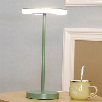 Macaron Style Round Acrylic Led Table Lamp: Blue/Green Ambient Lighting For Living Room In