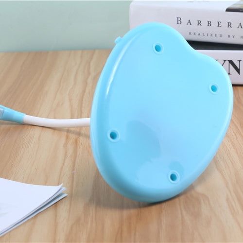 Rotatable Arm Led Desk Lamp Blue/White With Usb Charging - Ideal For Study And Reading
