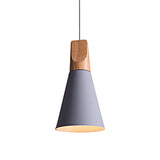 Conical Shade Pendant Light - Metal Contemporary Kitchen Hanging Fixture In Grey/Silver/Yellow 3