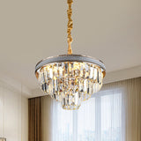 Modern Clear Crystal Prism Chandelier 16/6 Lights Tapered Hanging Pendant Lamp 31.5/18.5 Wide