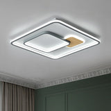 Modern Led Ceiling Light With Metal Shade In Warm/White - 16.5/20.5/35.5 Sizes Available White /