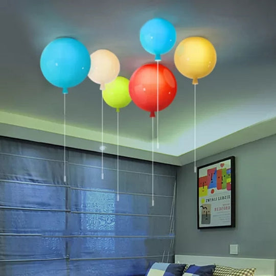 Modern Balloon Flush Ceiling Light Stylish Acrylic Lamp For Foyer