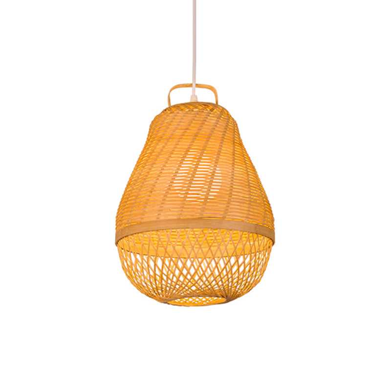 Bamboo Bird Cage Hanging Light For Asian-Inspired Dining Rooms