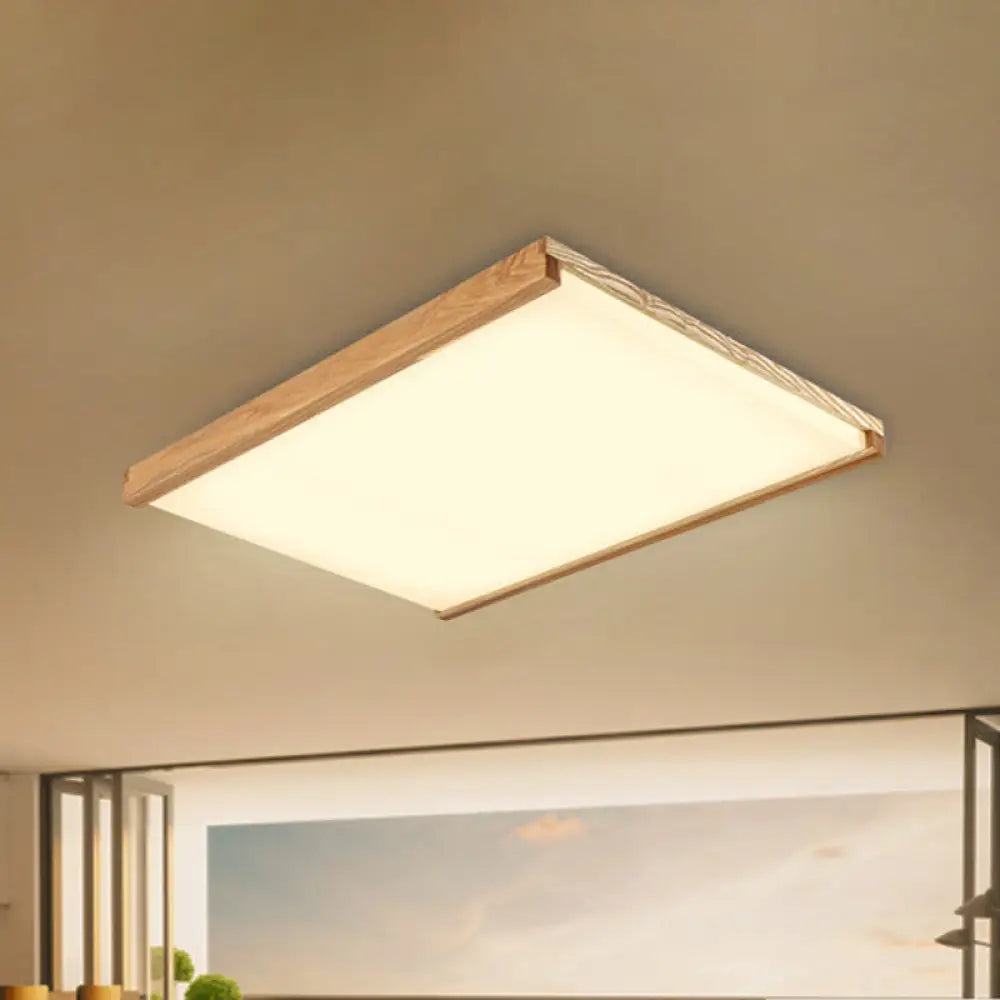 14.5/25.5/38 Nordic Acrylic Hotel Led Flushmount Ceiling Light Warm/White Wood / 38 White