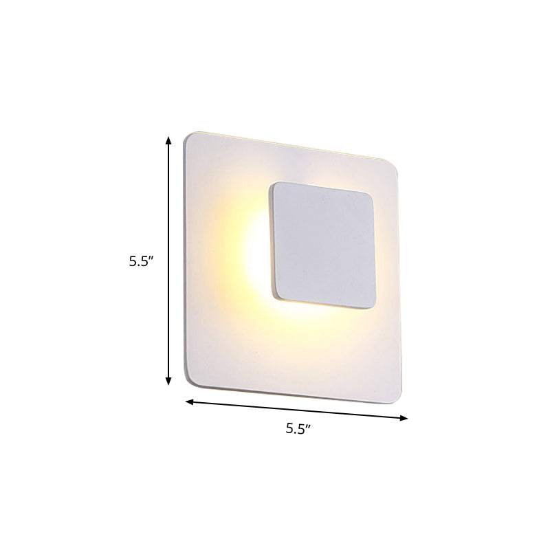 Contemporary Aluminum Led Wall Mounted Lamp In White/Warm Lighting