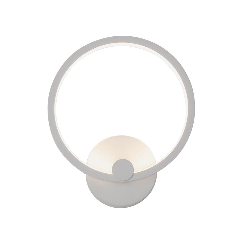 Simplicity Loop Sconce Light Acrylic Led - 8/12 Diameter Warm/White Bedroom Wall Lighting Fixture