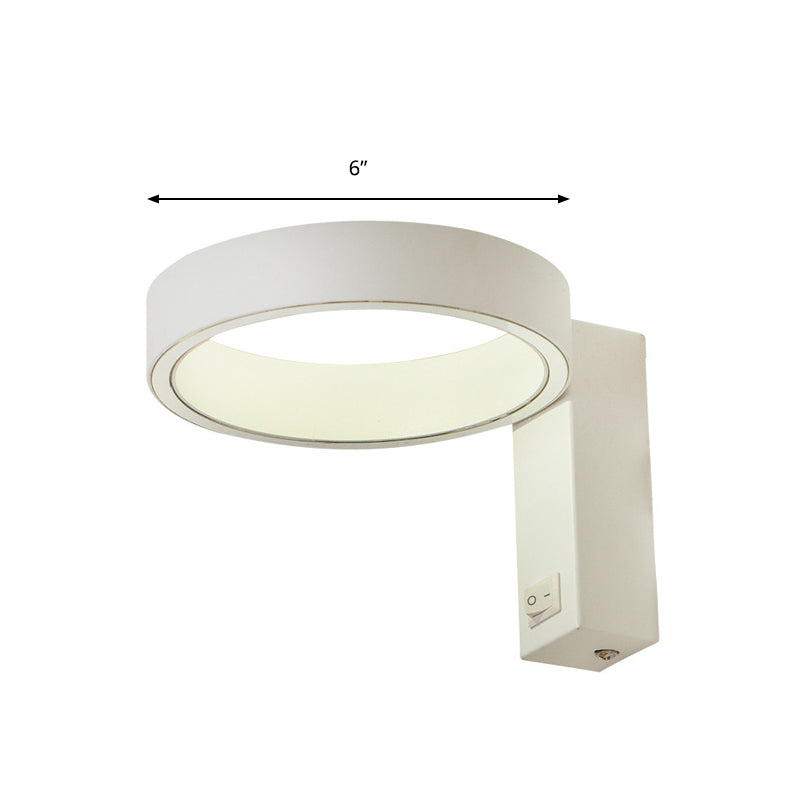 Modern Minimalist Led Wall Sconce With Adjustable Aluminum Fixture Warm Or White Light For Living
