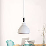 Nordic-Style Ceiling Hanging Lamp: 1-Head Pendant Light In Black/Grey White