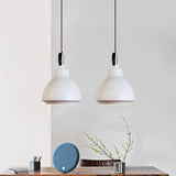 Nordic-Style Ceiling Hanging Lamp: 1-Head Pendant Light In Black/Grey