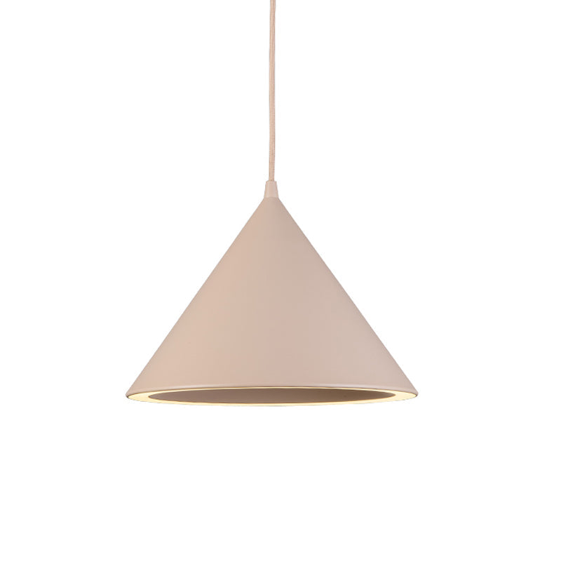 10"/12.5" Diameter 1 Light Conical Hanging Lamp Nordic Stylish Black/Blue Metal Pendant Light over Table