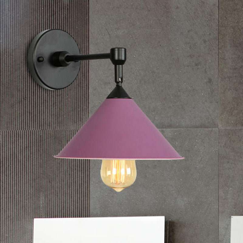 Modern Industrial Bathroom Wall Sconce Lamp - Black/Gray Metallic Finish